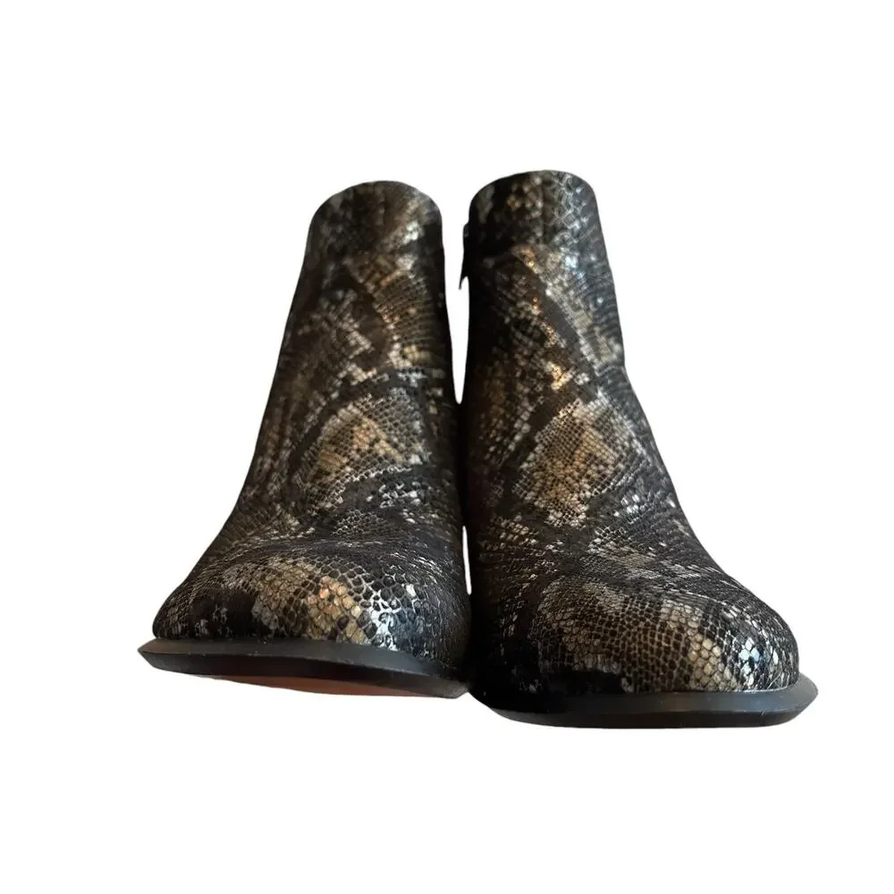 Vionic Kamryn Pewter Animal print Nubuck Leather Ankle Booties, size US 6.5 - Picture 5 of 11
